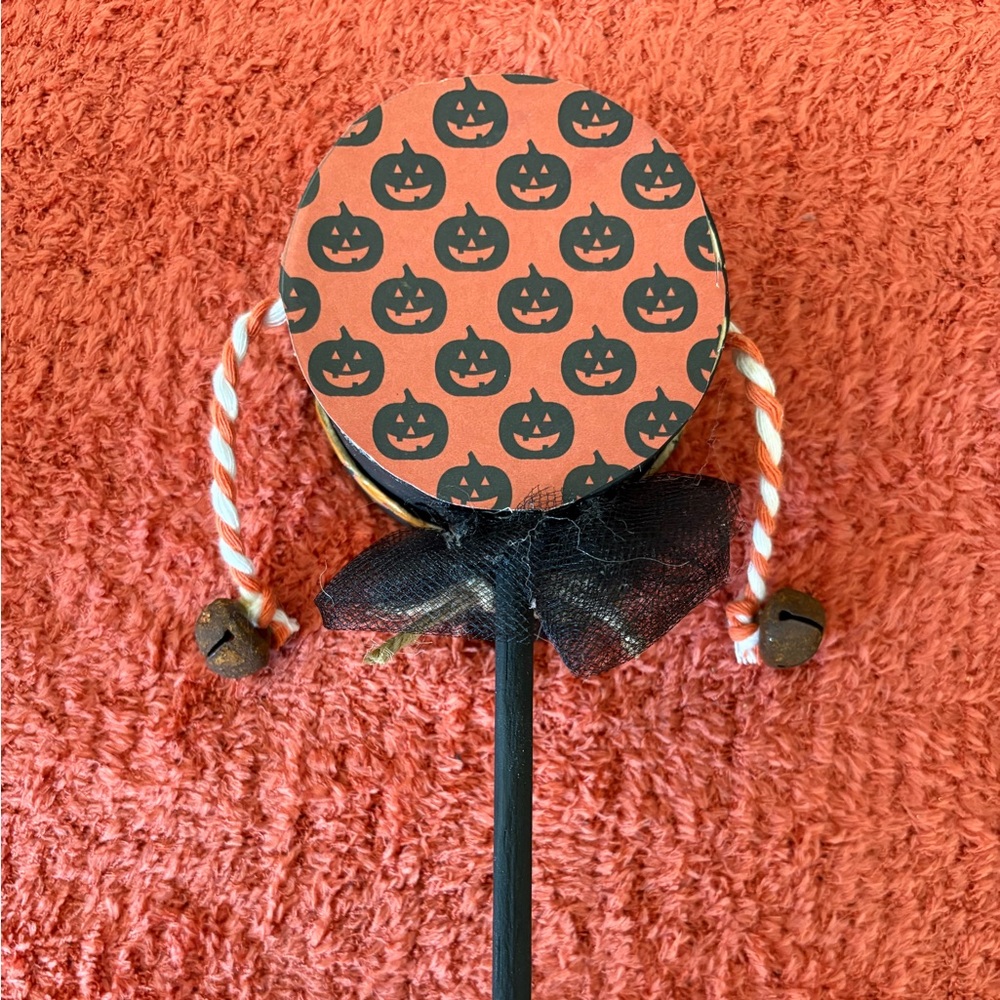 HANDMADE Black Cat Wand with Orange Accents - Picture 3 of 4